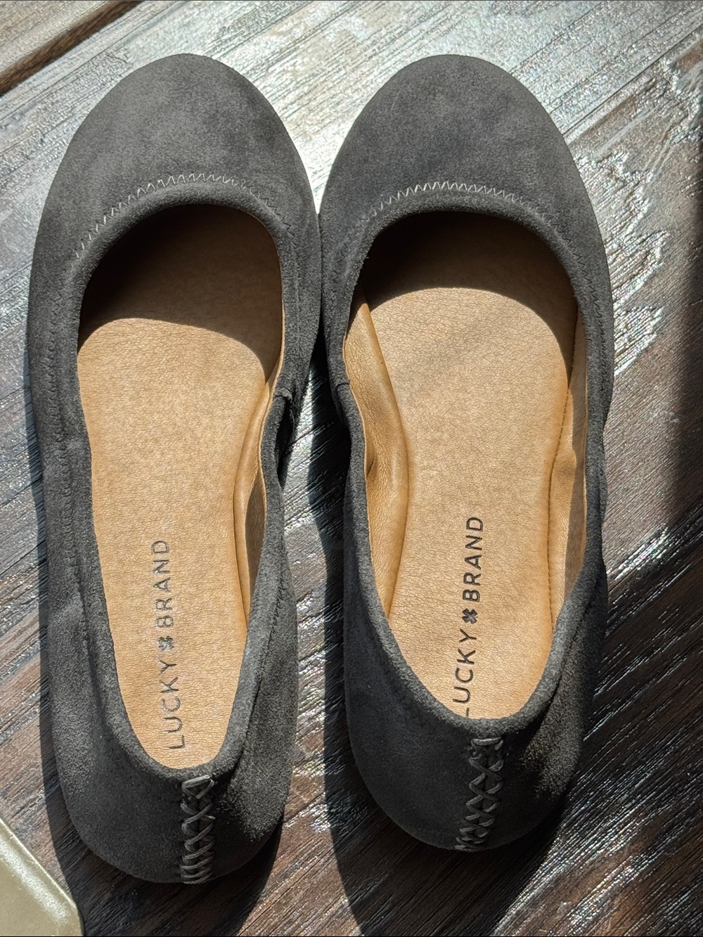 Lucky Brand Gray Suede Ballet Flats - Picture 3 of 9